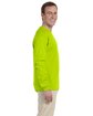 Gildan Adult Ultra Cotton Long-Sleeve T-Shirt safety green ModelSide