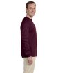 Gildan Adult Ultra Cotton Long-Sleeve T-Shirt maroon ModelSide