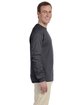 Gildan Adult Ultra Cotton Long-Sleeve T-Shirt dark heather ModelSide