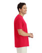 Gildan Unisex Light Cotton T-Shirt red ModelSide