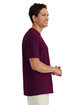 Gildan Unisex Light Cotton T-Shirt maroon ModelSide