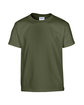 Gildan Youth Heavy Cotton T-Shirt military green OFFront