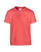 Gildan Youth Heavy Cotton T-Shirt coral silk OFFront