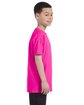 Gildan Youth Heavy Cotton T-Shirt azalea ModelSide