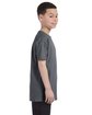 Gildan Youth Heavy Cotton T-Shirt charcoal ModelSide