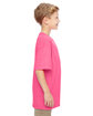 Gildan Youth Heavy Cotton T-Shirt safety pink ModelSide