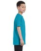 Gildan Youth Heavy Cotton T-Shirt tropical blue ModelSide