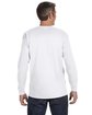 Gildan Adult Heavy Cotton Long-Sleeve T-Shirt white ModelBack