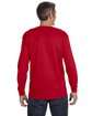 Gildan Adult Heavy Cotton Long-Sleeve T-Shirt red ModelBack