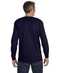Gildan Adult Heavy Cotton Long-Sleeve T-Shirt navy ModelBack