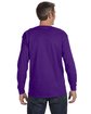 Gildan Adult Heavy Cotton Long-Sleeve T-Shirt purple ModelBack