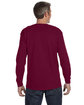 Gildan Adult Heavy Cotton Long-Sleeve T-Shirt maroon ModelBack