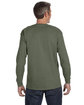Gildan Adult Heavy Cotton Long-Sleeve T-Shirt military green ModelBack