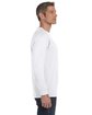 Gildan Adult Heavy Cotton Long-Sleeve T-Shirt white ModelSide