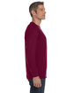 Gildan Adult Heavy Cotton Long-Sleeve T-Shirt maroon ModelSide