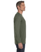 Gildan Adult Heavy Cotton Long-Sleeve T-Shirt military green ModelSide