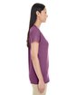 Gildan Ladies' Softstyle Deep Scoop T-Shirt hthr aubergine ModelSide