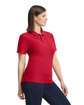 Gildan Ladies' Softstyle Double Pique Polo cherry red ModelSide