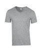 Gildan Adult Softstyle V-Neck T-Shirt rs sport grey OFFront