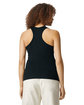 Gildan Ladies' Softstyle CVC Racerback Tank pitch black ModelBack