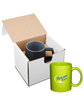 Prime Line 11oz Basic C Handle Ceramic Mug In Mailer lime green DecoFront