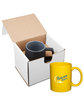 Prime Line 11oz Basic C Handle Ceramic Mug In Mailer yellow DecoFront
