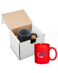 Prime Line 11oz Basic C Handle Ceramic Mug In Mailer red DecoFront