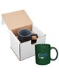 Prime Line 11oz Basic C Handle Ceramic Mug In Mailer hunter green DecoFront