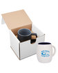 Prime Line 14oz Morning Show Barrel Mug In Mailer wht/ reflex blue DecoFront