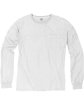 ComfortWash by Hanes Unisex Garment-Dyed Long-Sleeve T-Shirt with Pocket white FlatFront