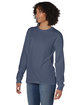 ComfortWash by Hanes Unisex Garment-Dyed Long-Sleeve T-Shirt with Pocket anchor slate ModelQrt