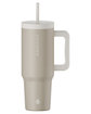 Grosche Aspen 40oz Insulated Straw Tumbler With Handle sand beige ModelBack