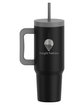 Grosche Aspen 40oz Insulated Straw Tumbler With Handle graphite black DecoFront