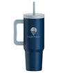 Grosche Aspen 40oz Insulated Straw Tumbler With Handle mountain blue DecoFront