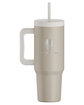 Grosche Aspen 40oz Insulated Straw Tumbler With Handle sand beige DecoFront