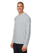 HUK Men's Lopro Long Sleeve Pursuit Hooded T-Shirt harbor mist ModelQrt