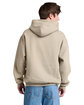 Jerzees Unisex Rugged Hooded Sweatshirt putty ModelBack