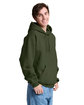 Jerzees Unisex Rugged Hooded Sweatshirt military green ModelSide