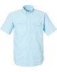 HUK Men's Tide Point Short Sleeve Shirt crystal blue OFFront