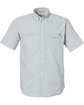 HUK Men's Tide Point Short Sleeve Shirt harbor mist OFFront