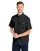 HUK Men's Tide Point Short Sleeve Shirt black ModelQrt