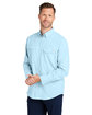 HUK Men's Tide Point Long Sleeve Shirt crystal blue ModelQrt