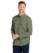 HUK Men's Tide Point Long Sleeve Shirt moss ModelQrt