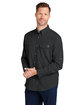 HUK Men's Tide Point Long Sleeve Shirt black ModelQrt