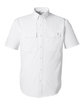 HUK Men's Creekbed Short Sleeve Shirt white OFFront