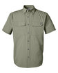 HUK Men's Creekbed Short Sleeve Shirt moss OFFront