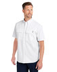 HUK Men's Creekbed Short Sleeve Shirt white ModelQrt