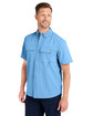 HUK Men's Creekbed Short Sleeve Shirt marolina blue ModelQrt