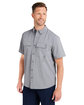 HUK Men's Creekbed Short Sleeve Shirt night owl ModelQrt