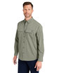 HUK Men's Creekbed Long Sleeve Shirt moss ModelQrt